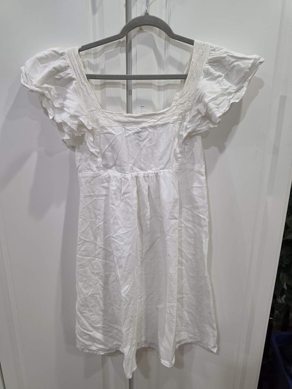 wild fable White Ruffled Mini Dress